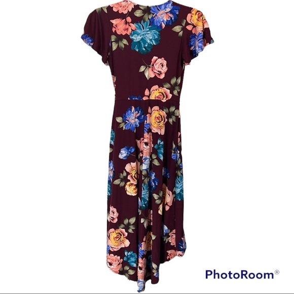 By & by floral burgundy dress size medium - Picture 8 of 11